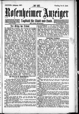 Rosenheimer Anzeiger Samstag 5. Juni 1897