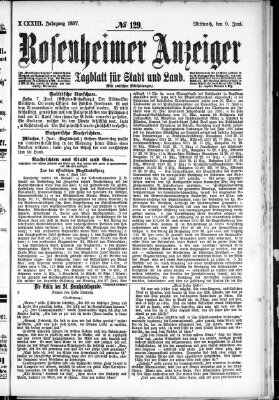 Rosenheimer Anzeiger Mittwoch 9. Juni 1897