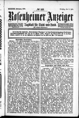 Rosenheimer Anzeiger Dienstag 6. Juli 1897