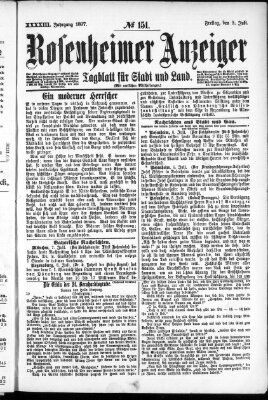 Rosenheimer Anzeiger Freitag 9. Juli 1897