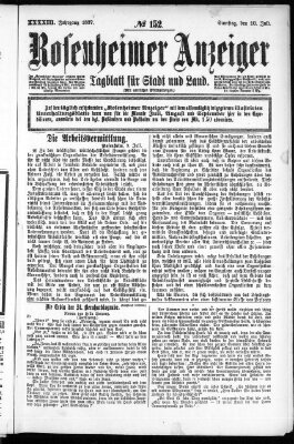 Rosenheimer Anzeiger Samstag 10. Juli 1897