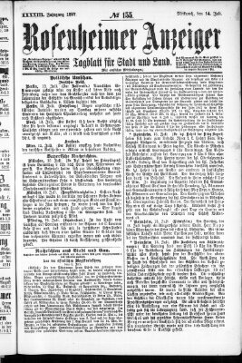 Rosenheimer Anzeiger Mittwoch 14. Juli 1897