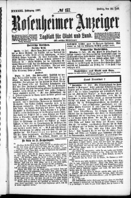 Rosenheimer Anzeiger Freitag 16. Juli 1897