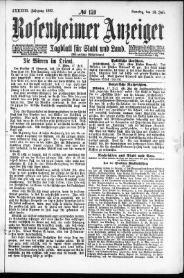 Rosenheimer Anzeiger Sonntag 18. Juli 1897