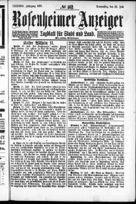 Rosenheimer Anzeiger Donnerstag 22. Juli 1897