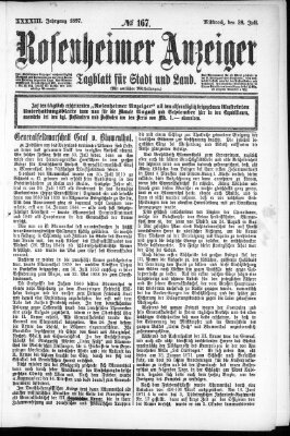 Rosenheimer Anzeiger Mittwoch 28. Juli 1897