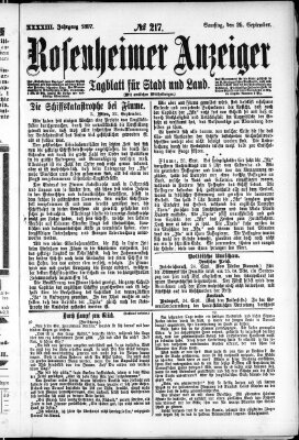 Rosenheimer Anzeiger Samstag 25. September 1897