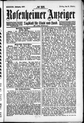 Rosenheimer Anzeiger Freitag 8. Oktober 1897