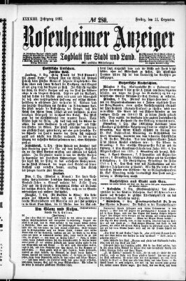 Rosenheimer Anzeiger Freitag 10. Dezember 1897