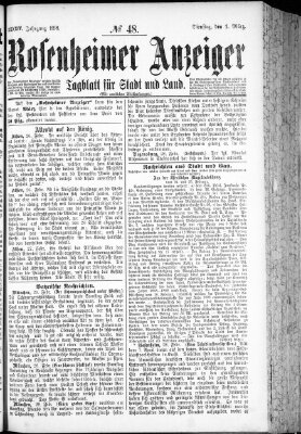 Rosenheimer Anzeiger Dienstag 1. März 1898