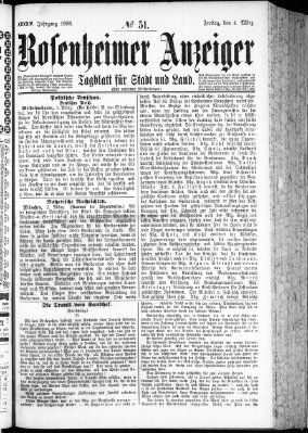 Rosenheimer Anzeiger Freitag 4. März 1898