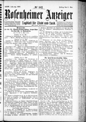 Rosenheimer Anzeiger Freitag 6. Mai 1898