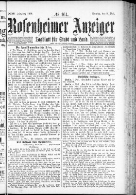 Rosenheimer Anzeiger Sonntag 8. Mai 1898