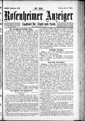 Rosenheimer Anzeiger Freitag 13. Mai 1898