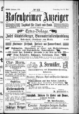 Rosenheimer Anzeiger Donnerstag 19. Mai 1898