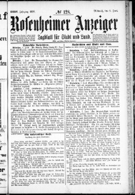 Rosenheimer Anzeiger Mittwoch 8. Juni 1898