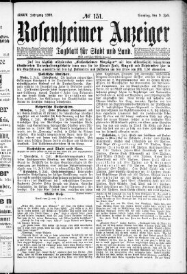 Rosenheimer Anzeiger Samstag 9. Juli 1898