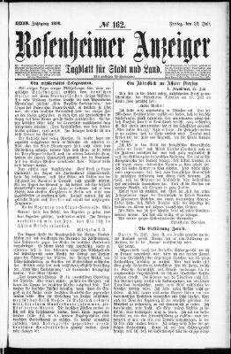 Rosenheimer Anzeiger Freitag 22. Juli 1898