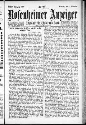 Rosenheimer Anzeiger Sonntag 6. November 1898