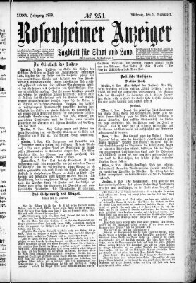 Rosenheimer Anzeiger Mittwoch 9. November 1898