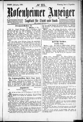 Rosenheimer Anzeiger Sonntag 4. Dezember 1898