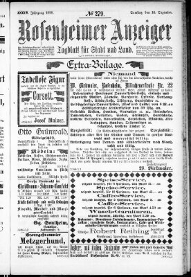 Rosenheimer Anzeiger Samstag 10. Dezember 1898