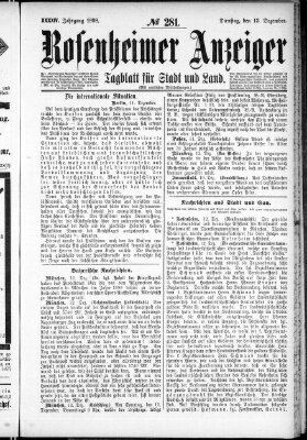 Rosenheimer Anzeiger Dienstag 13. Dezember 1898