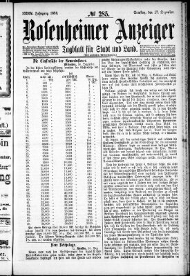 Rosenheimer Anzeiger Samstag 17. Dezember 1898