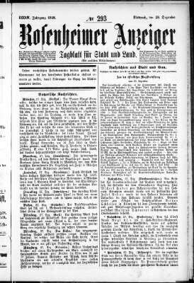 Rosenheimer Anzeiger Mittwoch 28. Dezember 1898