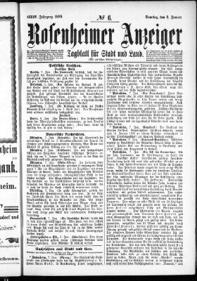 Rosenheimer Anzeiger Sonntag 8. Januar 1899