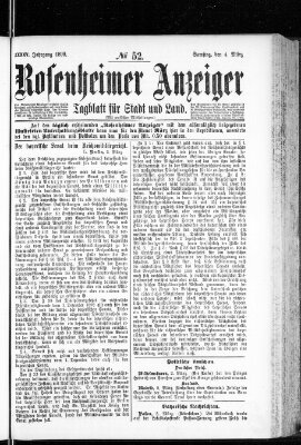 Rosenheimer Anzeiger Samstag 4. März 1899