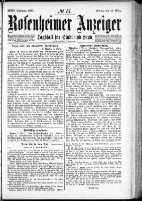 Rosenheimer Anzeiger Freitag 10. März 1899