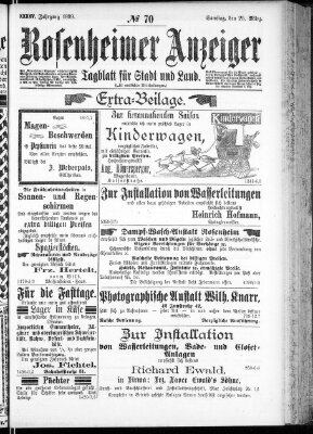 Rosenheimer Anzeiger Samstag 25. März 1899