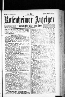 Rosenheimer Anzeiger Freitag 31. März 1899