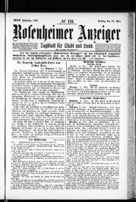 Rosenheimer Anzeiger Freitag 26. Mai 1899