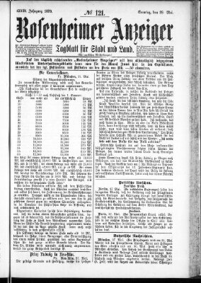 Rosenheimer Anzeiger Sonntag 28. Mai 1899