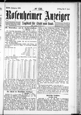 Rosenheimer Anzeiger Freitag 9. Juni 1899