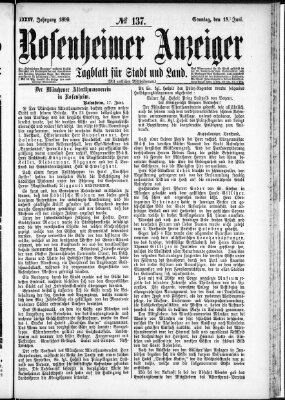 Rosenheimer Anzeiger Sonntag 18. Juni 1899