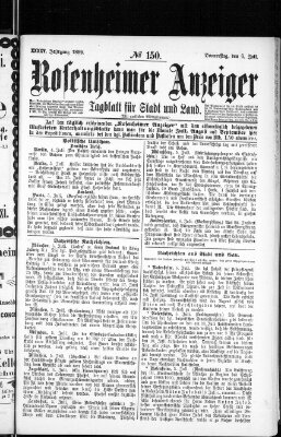 Rosenheimer Anzeiger Donnerstag 6. Juli 1899