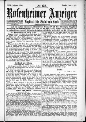 Rosenheimer Anzeiger Samstag 8. Juli 1899