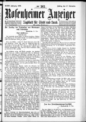 Rosenheimer Anzeiger Freitag 17. November 1899