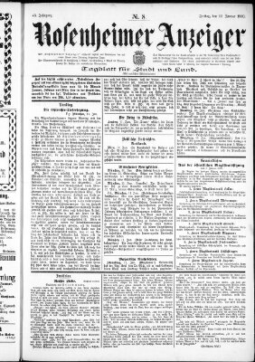 Rosenheimer Anzeiger Freitag 12. Januar 1900