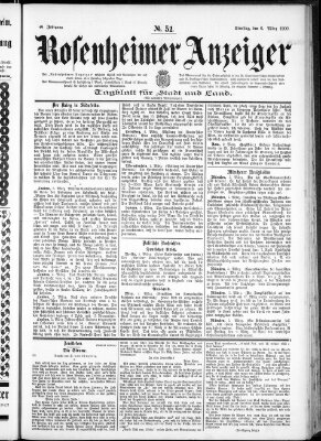 Rosenheimer Anzeiger Dienstag 6. März 1900