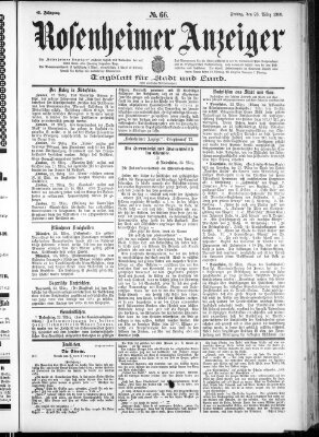 Rosenheimer Anzeiger Freitag 23. März 1900