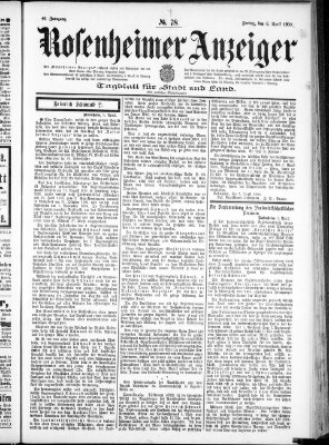 Rosenheimer Anzeiger Freitag 6. April 1900