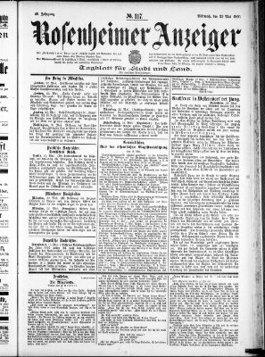 Rosenheimer Anzeiger Mittwoch 23. Mai 1900