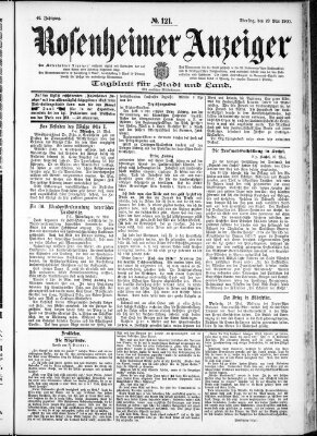 Rosenheimer Anzeiger Dienstag 29. Mai 1900