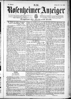 Rosenheimer Anzeiger Freitag 1. Juni 1900