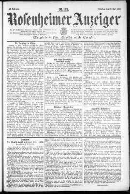 Rosenheimer Anzeiger Samstag 21. Juli 1900