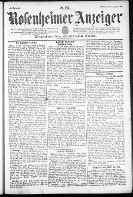 Rosenheimer Anzeiger Sonntag 22. Juli 1900